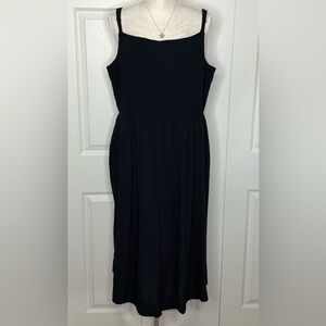 Old‎ Navy Women's Plus Black Cami Dress Size XXL Smocked Fit & Flare Midi